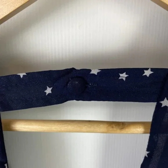 Lioness Size M Playsuit Romper Low Cut front & Back Navy Stars Party - Picture 9 of 11